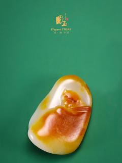 和田玉籽料猴把件